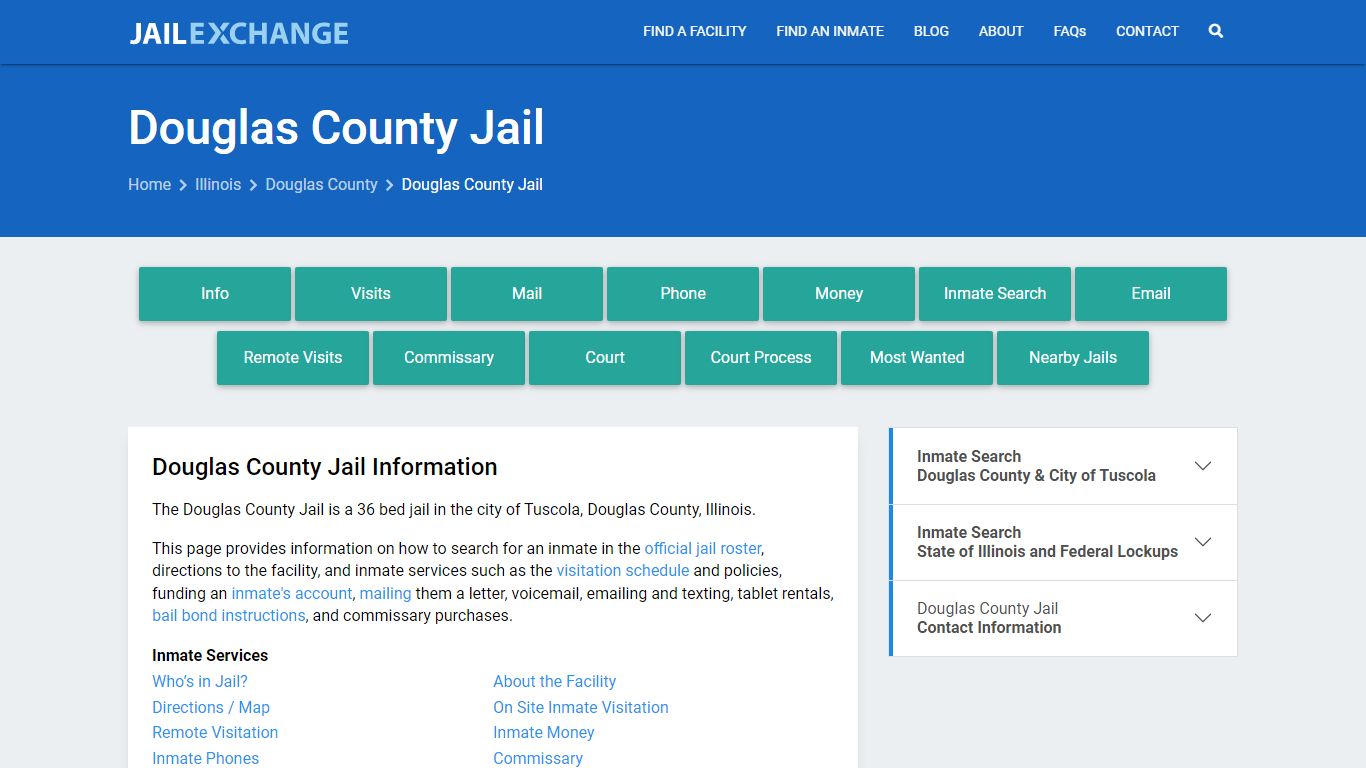 Douglas County Jail, IL Inmate Search, Information